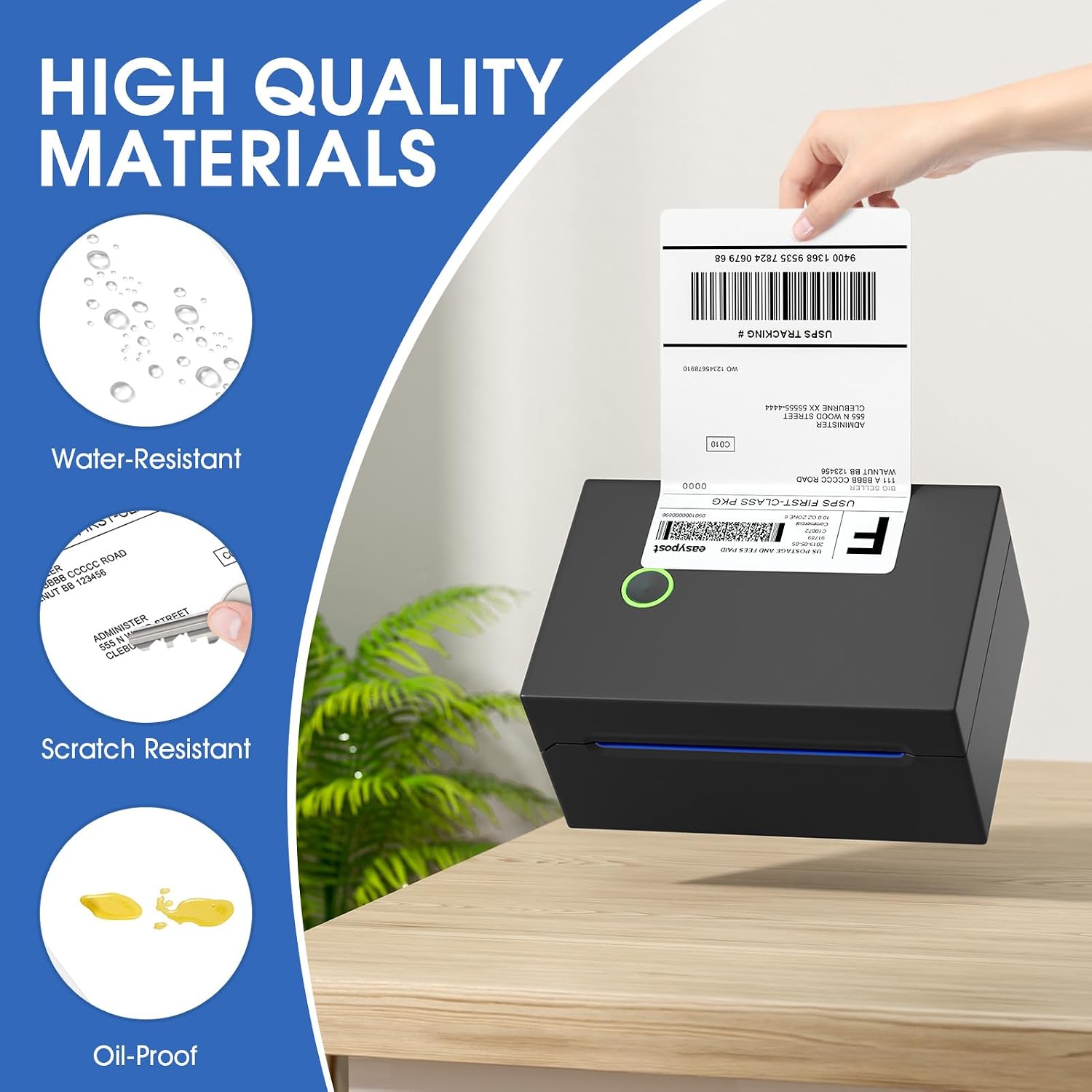 4" x 6" Direct Thermal Labels, 4000 Pcs/16 Rolls | Perforated White Mailing Shipping Package Labels, Commercial