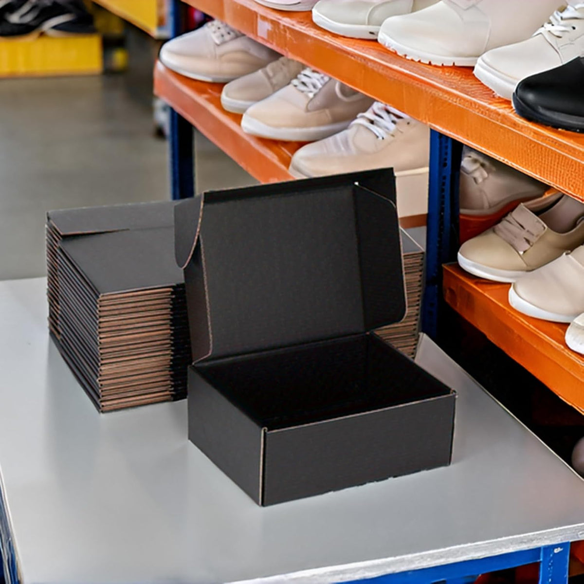 Black Shipping Boxes 12x9x4 Inches, 20 Pack