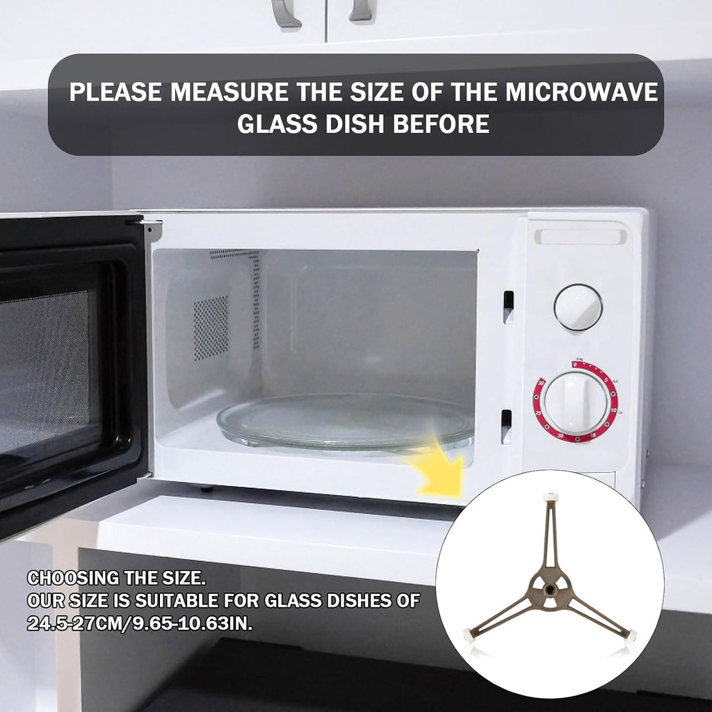 Microwave Turntable Ring, 9.6" Plate Roller Support Replacement | Durable plastic Spinner Microwave Oven Glass Plate