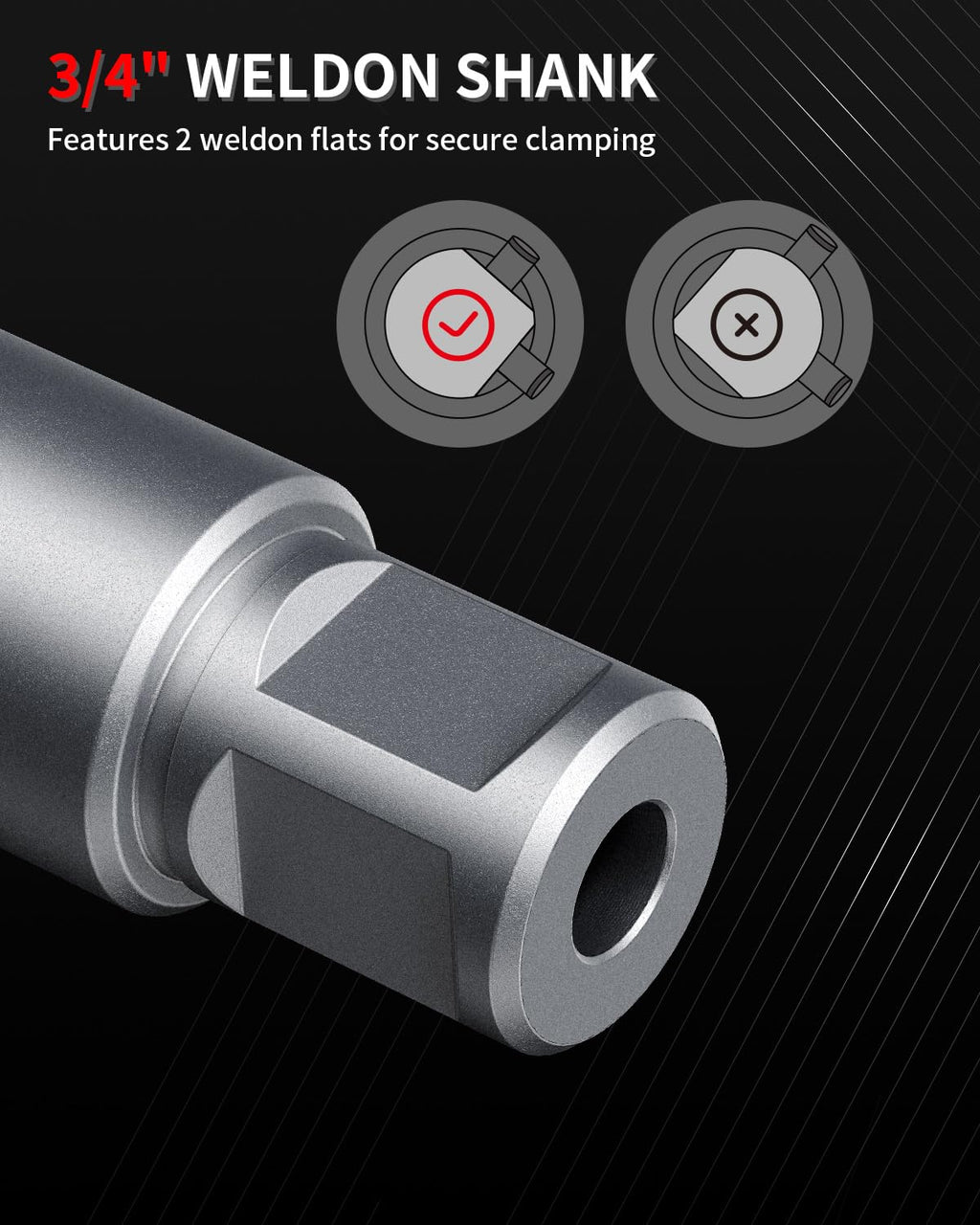 Kolvoii TCT Annular Cutter 1‑1/2" Diameter x 1‑3/8" Depth, Mag Drill Bit