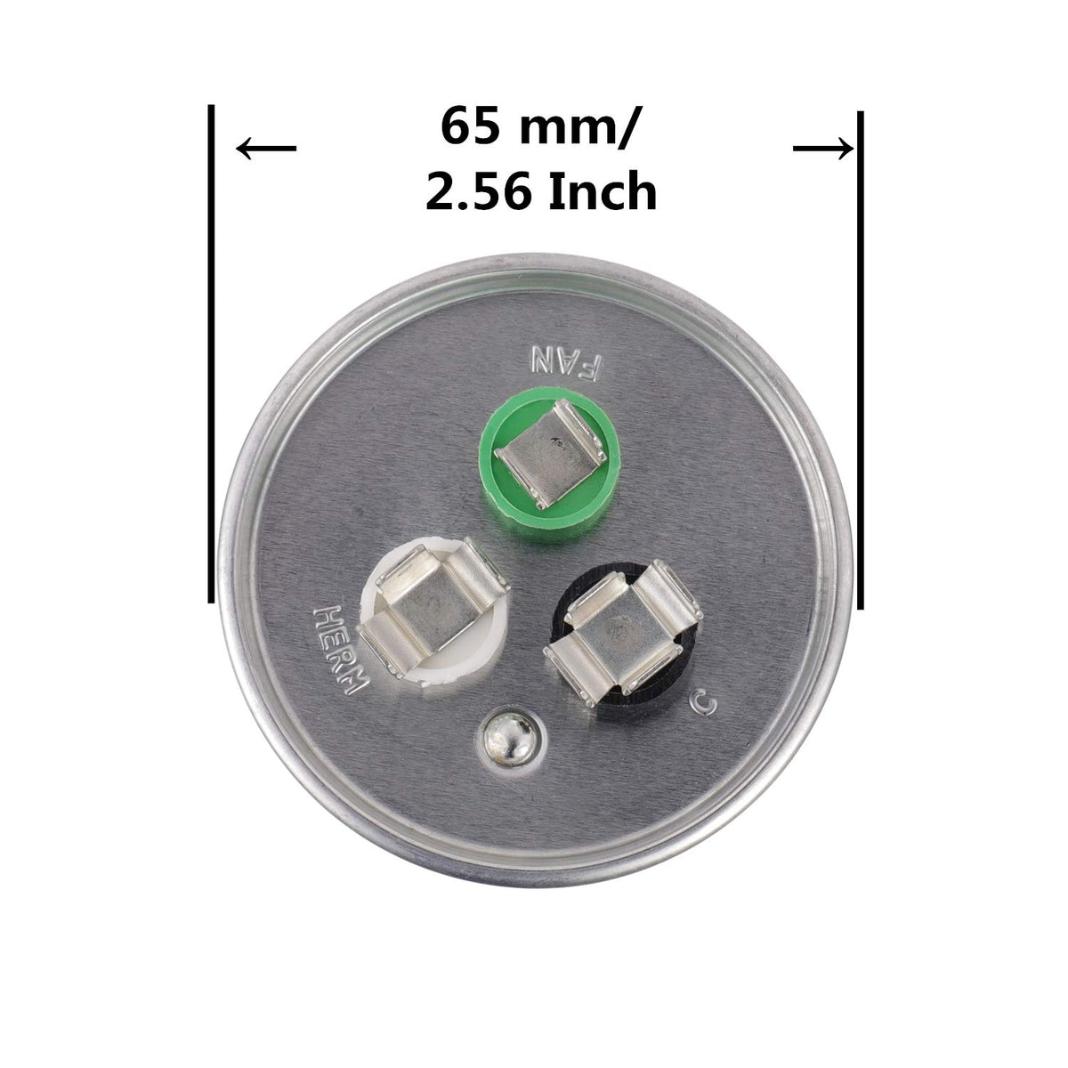 BOJACK 55+5uF 55/5MFD ±6% 370V/440V CBB65 Dual Run Circular Start Capacitor for AC Motor Run or Fan Start or Condenser Straight