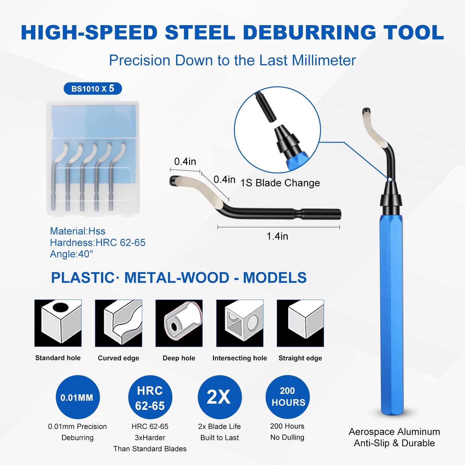 3D Printer Tools Kit - 58PCS 3D Printer Accessories 3D Printing Tool Kit with Nozzle Cleaning Kit, Deburring Tool