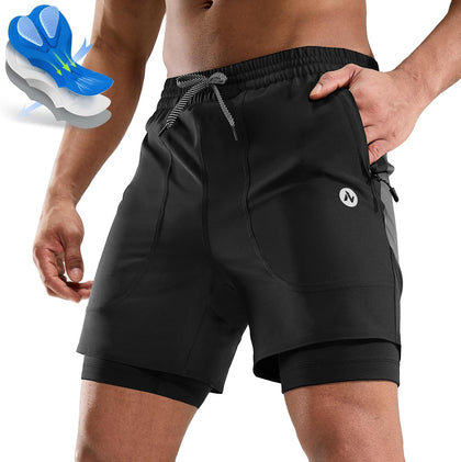 Mens Mountain Bike Shorts 3D Padded MTB Shorts Bicycle Biking Biker Baggy Cycling Shorts with Zipper Pockets