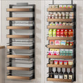 8 Tier Over The Door Pantry Organizer, 2 IN 1 Wall Mount or Hanging Spice Rack Seasoning Shelves with Adjustable