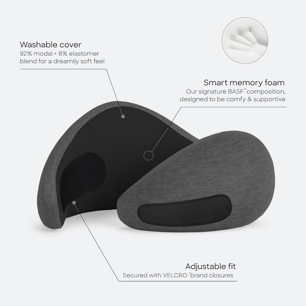 Ostrichpillow Go Neck Pillow, Travel Pillows for Airplanes, Premium Memory Foam Travel Pillow, 360º Ergonomic Design