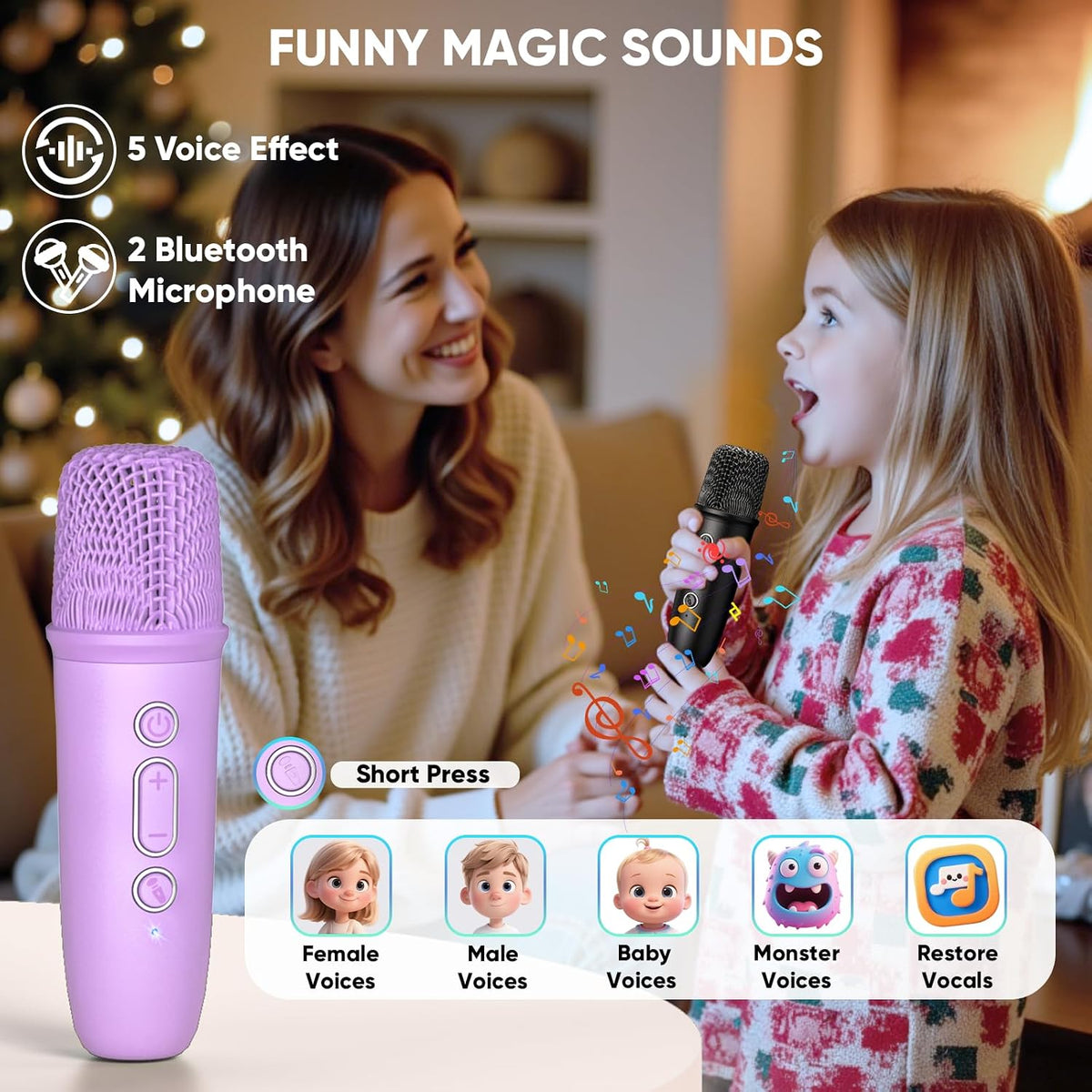Mini Karaoke Machine for Kids, Birthday Party Gifts Toys for Girls Ages 4 5 6 7 8 9 10 11 12+ Years Old, Karaoke