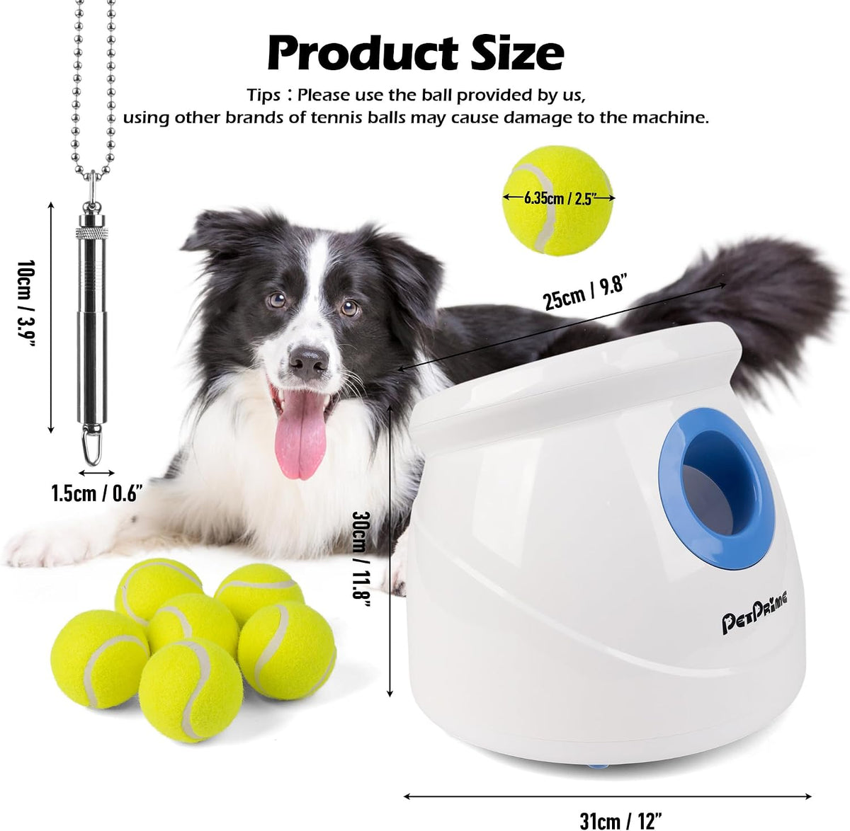 Dog Automatic Ball Launcher for Large Dogs Ball Thrower Machine Outdoor Indoor Use Interactive Dog Toy Adjustable