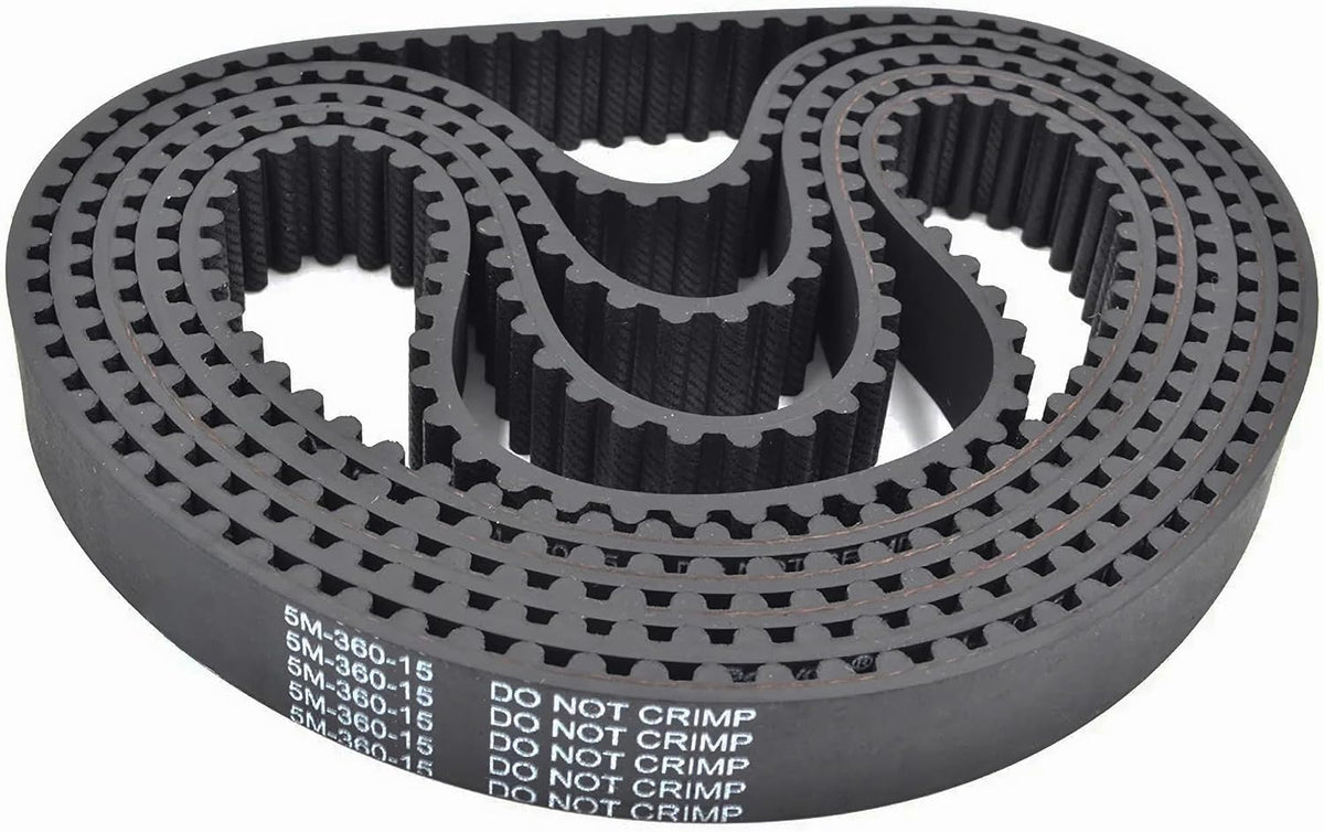 Generic 600-HTD5M-15 Timing Belt, 600mm Length, 5mm Pitch, 15mm Width, Synchronous Belt, HTD5M Endless Rubber Geared-Belt, Accessory Replacement Belt, 2pcs