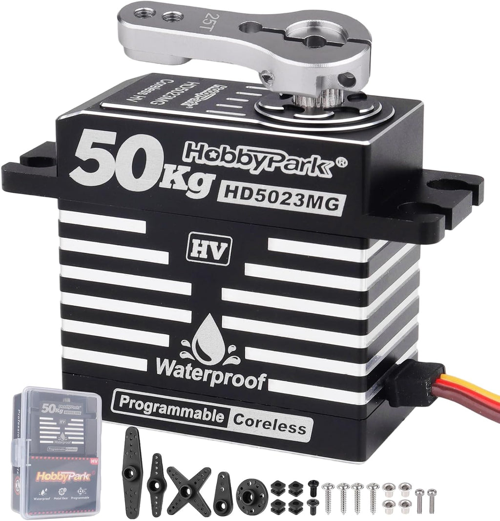 Waterproof RC Servo High Torque Coreless Motor Metal Gear Digital Servo Aluminum Case Parts for 1/8 1/10 RC Crawler