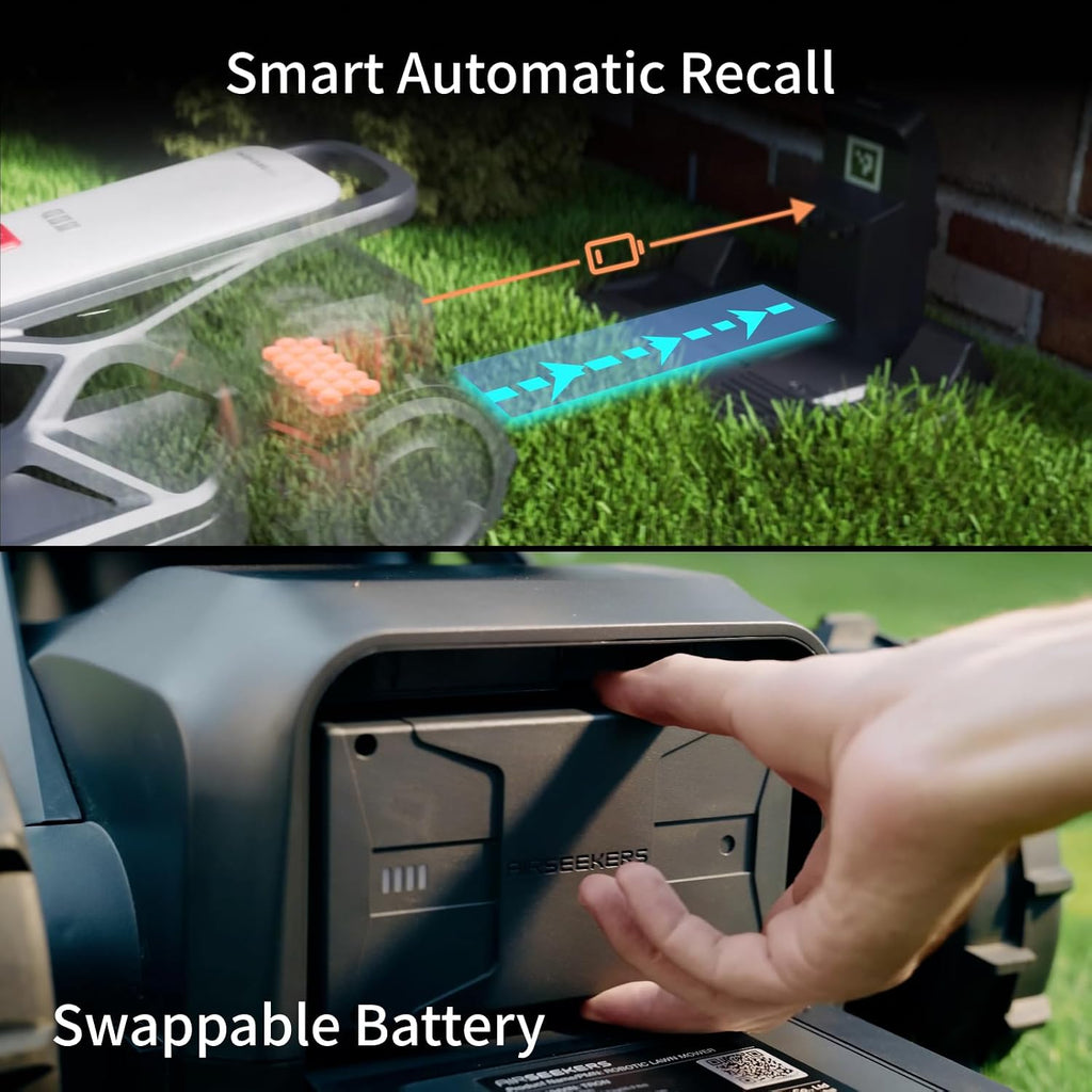TRON Robot Lawn Mower 1 Acres, NRTK + 5 Vision Wire-Free Robotic Lawnmowe,AI Obstacle Avoidance, No Perimeter