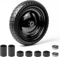 1-Pack 4.80/4.00-8 Tire - 14.5" Flat-Free Tire Wheelbarrow Tire with 3" Centered Hub, 5/8" 3/4" Bearings, Heavy Duty