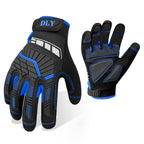 Work Gloves for Men, TPR Impact Protection, Mechanic Gloves,BLue,M