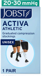 ACTIVA Athletic 20-30 mmHg Compression Socks Knee High, Closed Toe