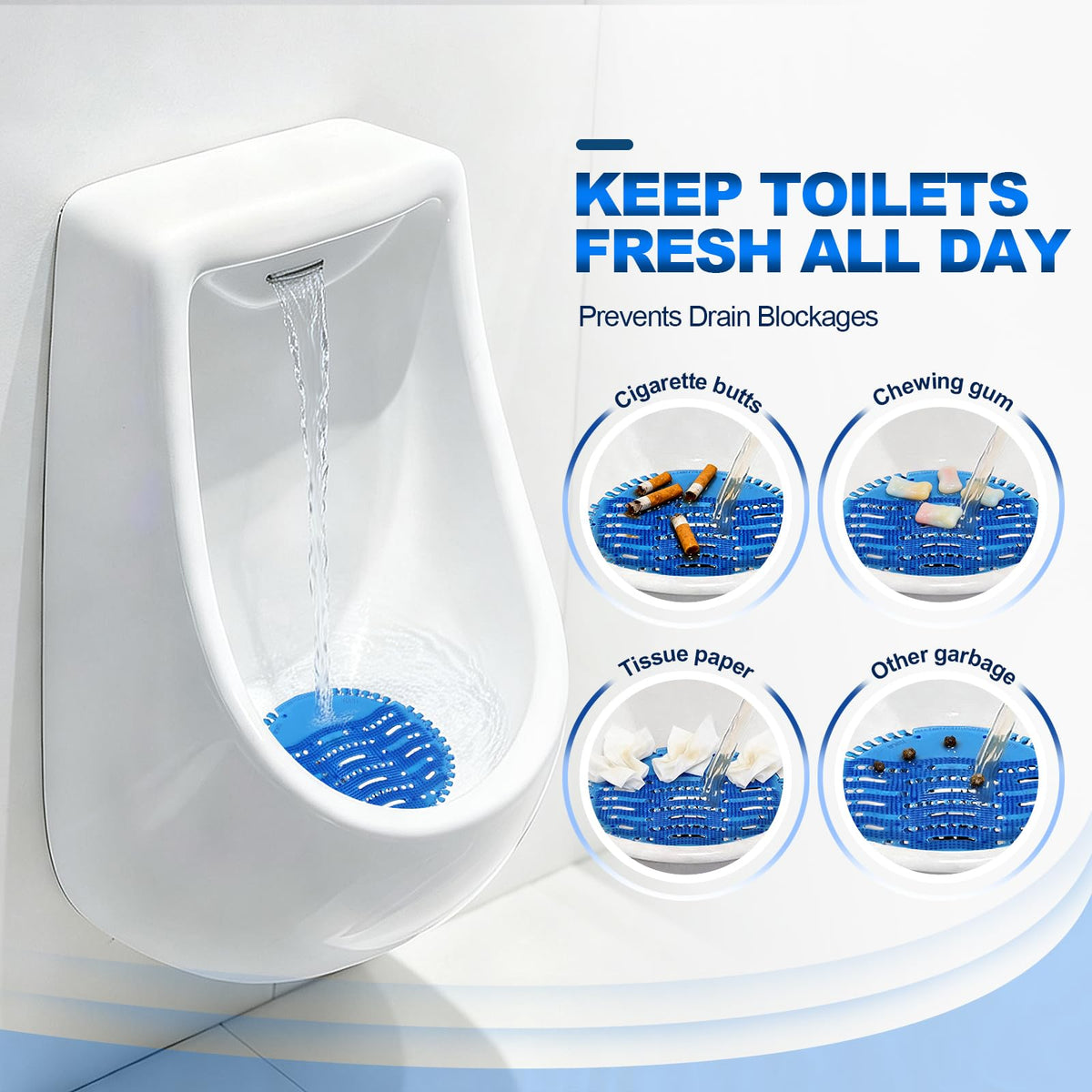 Urinal Screen Deodorizer, 12-Pack, 4 Mixed Scents
