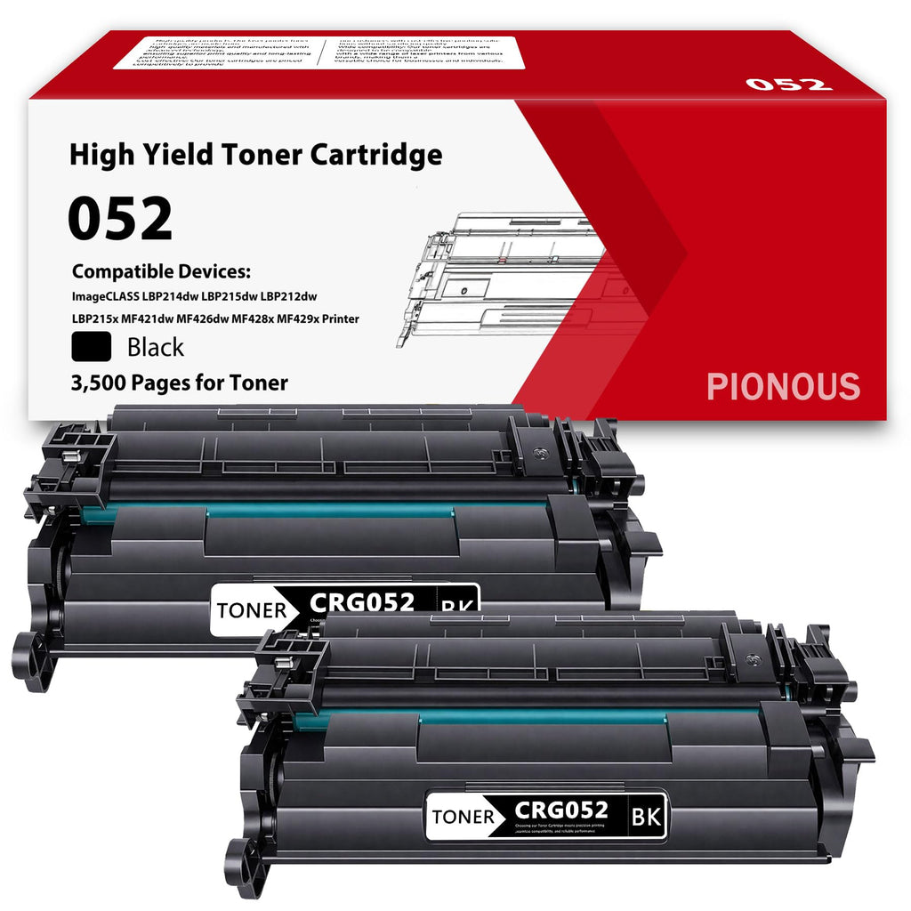 052 Black Toner Cartridge 2-Pack Replacement for Canon 052H CRG052