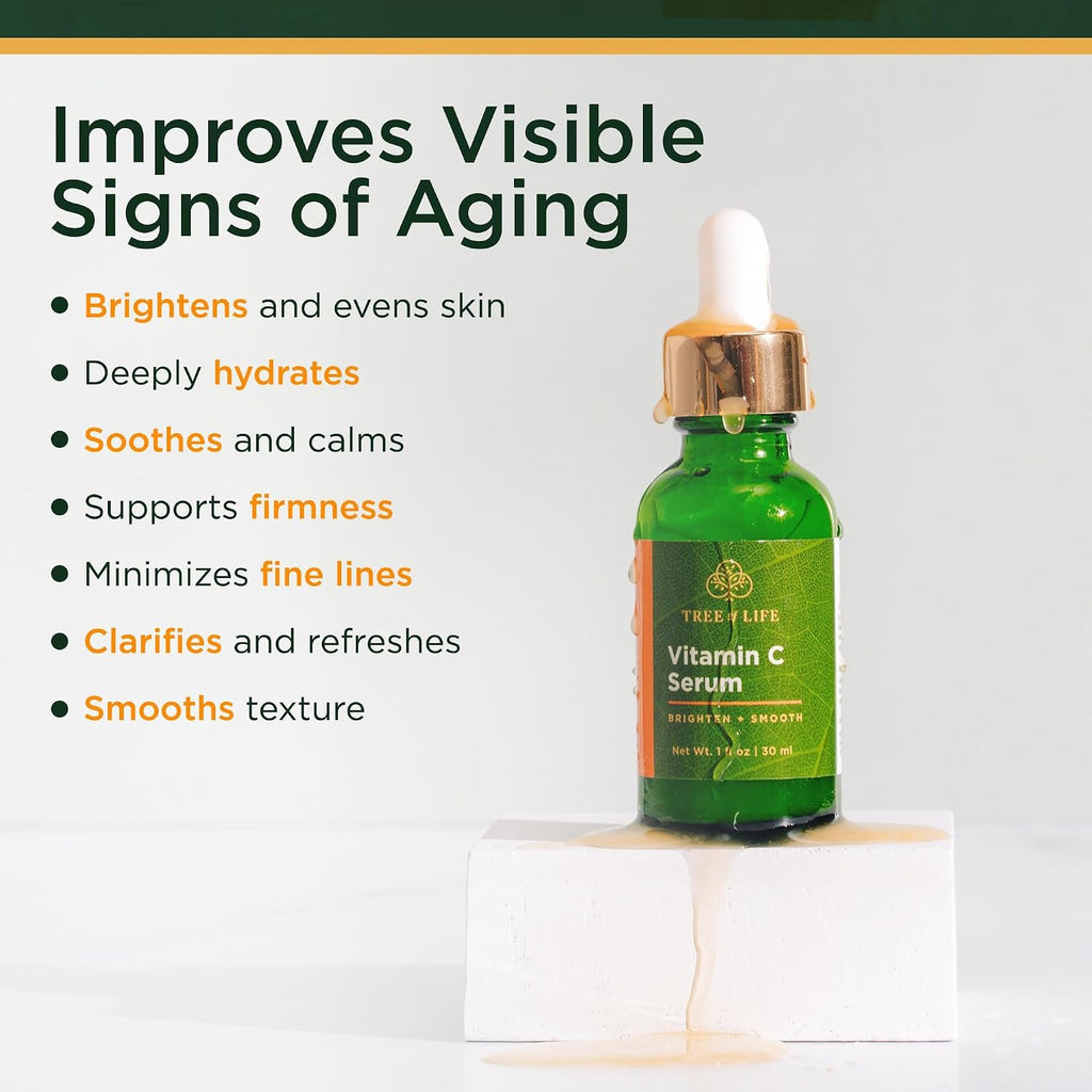 Vitamin C Serum for Face - Brightening and Hydrating Face Oil for Dark Spots and Fine Lines - Suitable for Sensitive