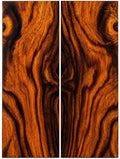 Bookmatched Iron Wood Knife Handle Scales – 1 Pair – Stabilized Exotic Hardwood Knife Handle Material for Knife