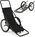 Folding Deer Cart with Polyester Liner, 550 LBS Heavy-Duty Hunting Game Hauler with 20" Rubber Wheels, Ergonomic