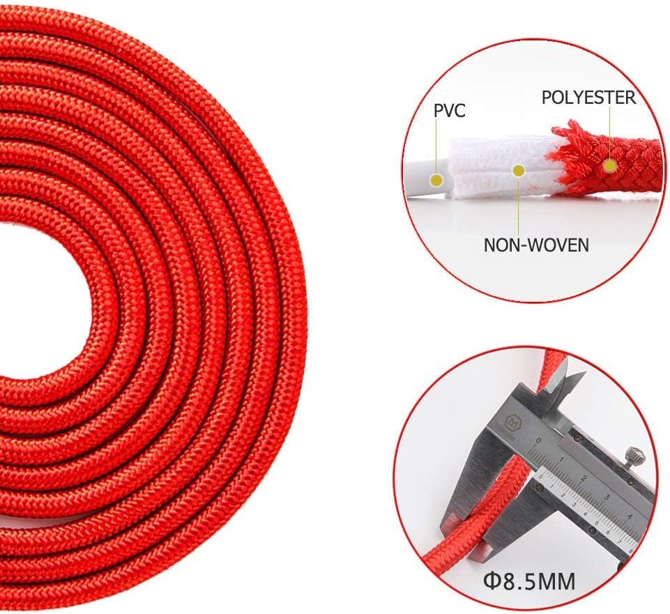 Weighted Jump Rope for Workout Fitness(1LB), Tangle-Free Ball Bearing Rapid Speed Skipping Rope for MMA Boxing