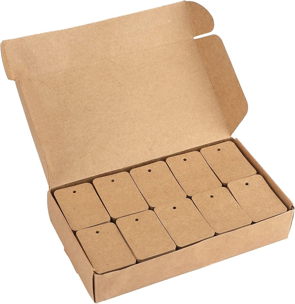 1000 PCS Price Tags, 1.9X 1.3 in Kraft Paper Labels, Unstrung
