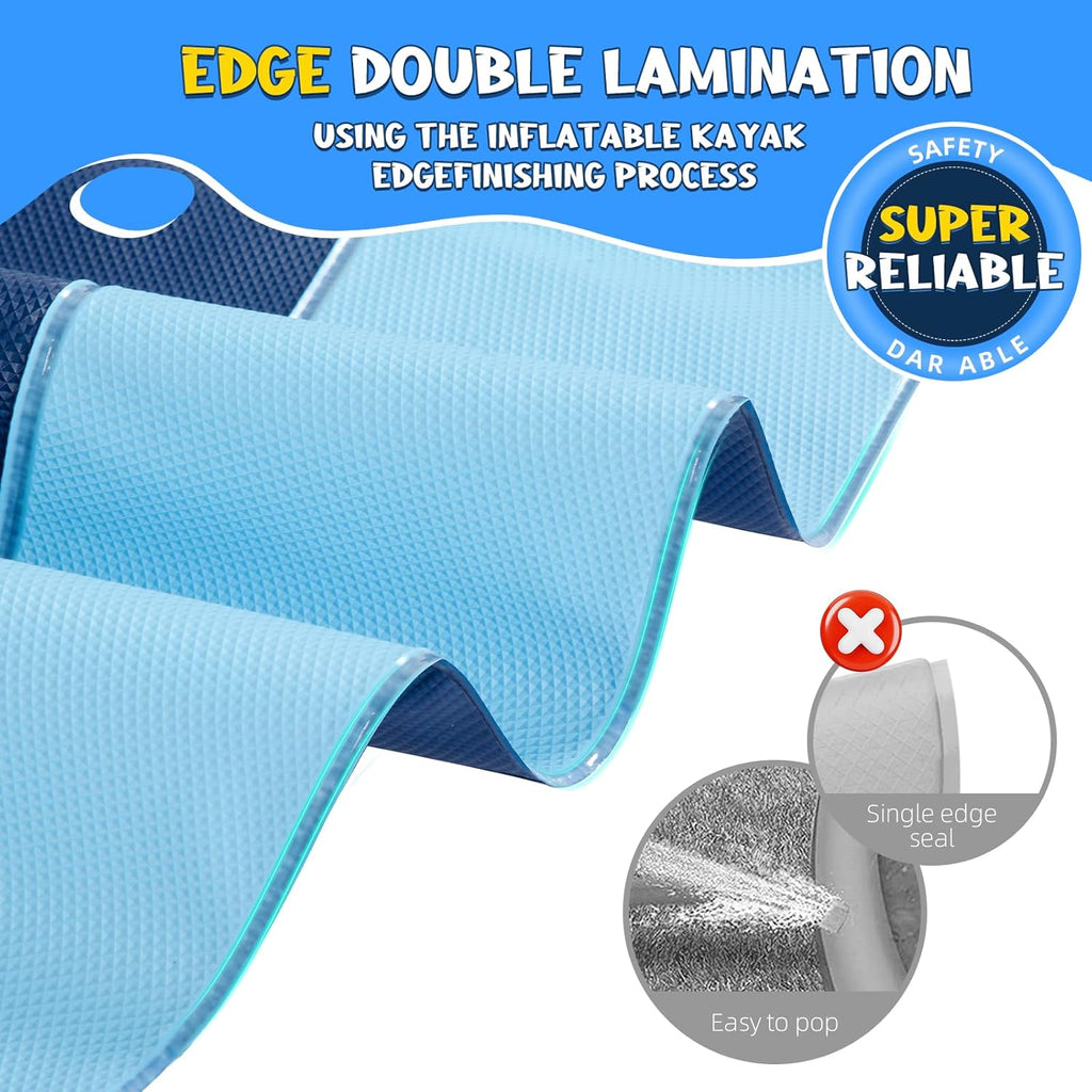 Non-Slip Splash Pad for Kids and Dog, 80" Extra Large Baby Play Mat, Dog Pool Toys, Thicken Sprinkler Pool Summer