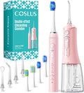 C51C30 Electric Toothbrush with Water Flosser Combo: Portable Oral Clean Kit for Teeth Brushing & Flossing, Multiple