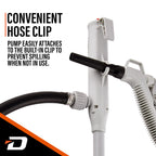 Deway Stick Fuel Pump, Trigger Nozzle, Hook Hang, 51in Rubber Hose, 4-AA