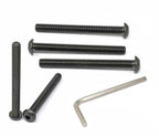 iexcell 5 Pcs M10 x 100mm Thread Pitch 1.5 mm Alloy Steel 12.9 Grade Hex Socket Button Head Cap Screws Bolts Kit, Black Oxide Finish