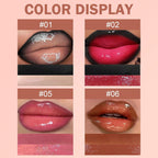 Lip Liner & Gloss Lipstick Combo - 2 in 1 Dual-Ended Lip Combo Set, Nude Brown Velvet Matte Lip Liner & Buildable