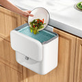 Compost Bin Kitchen for Countertop or Under Sink, 2.6 Gallon Hanging Small Trash Can with Lid, Garbage Can for