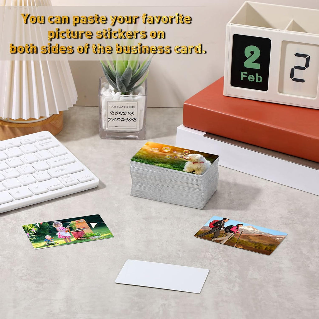 500 Pcs White Sublimation Metal Business Card Aluminum Blanks
