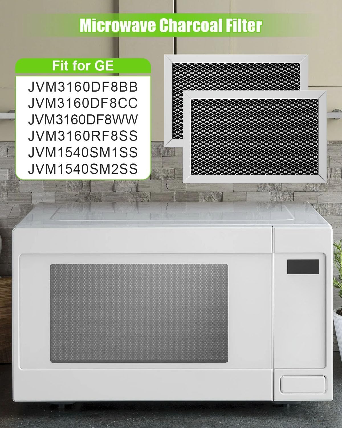 Microwave Charcoal Filter Fit for GE JVM3160DF8BB JVM3160DF8CC