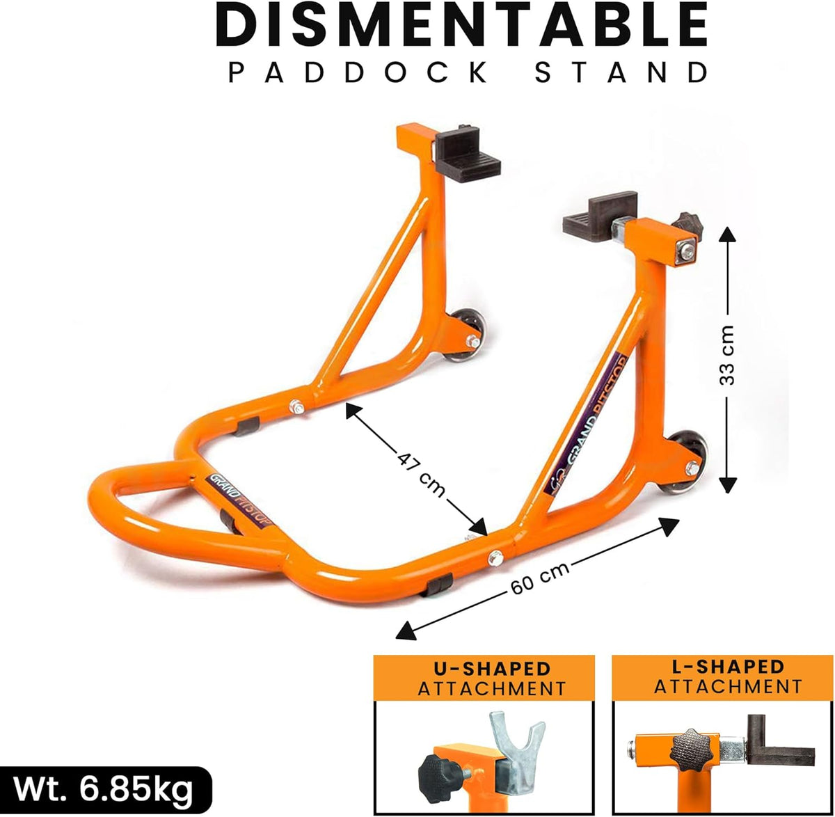 Motorcycle Stand, Paddock Lift Stand for Rear Wheel with Fork & Swingarm Spool,Weight Capacity 529 lbs/240 Kg's