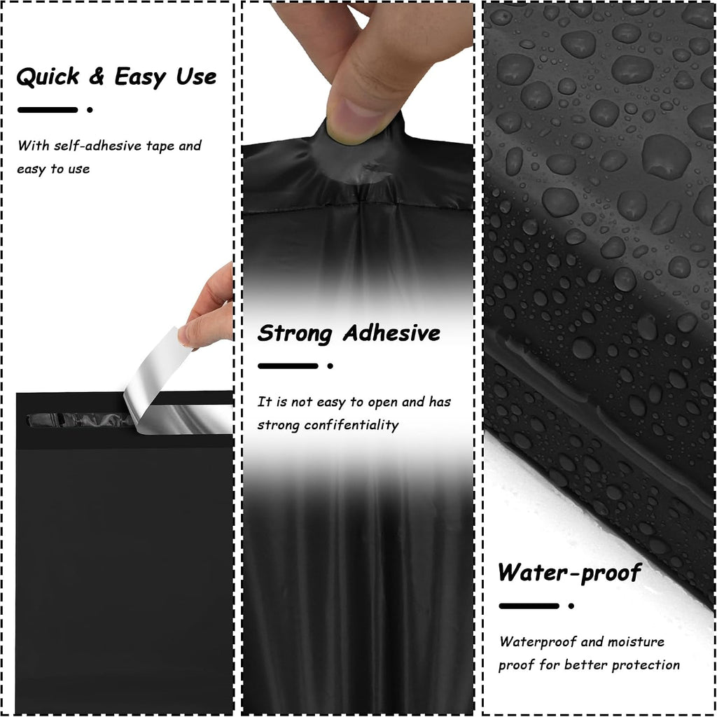 Poly Mailers 9x12 Inch, 100 Pcs Shipping Bags, Black