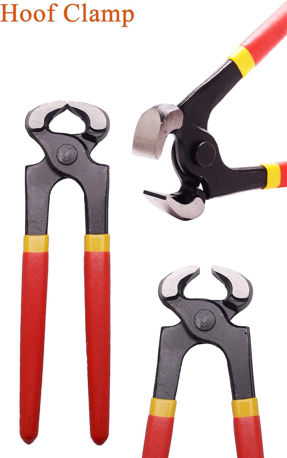 Hoof Nipper 8" - Horse Farrier Tool for Goats Sheep Pigs,Farrier Nippers with Plastic Grip. (8")