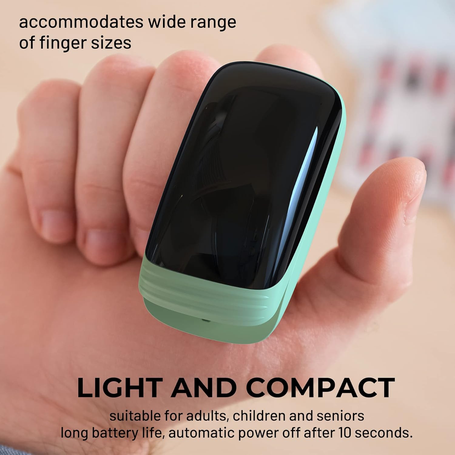 Finger Pulse Oximeter, Fingertip Blood Oxygen Saturation with Pulse Monitor Rechargeable, Accurate Spo2 Reading for