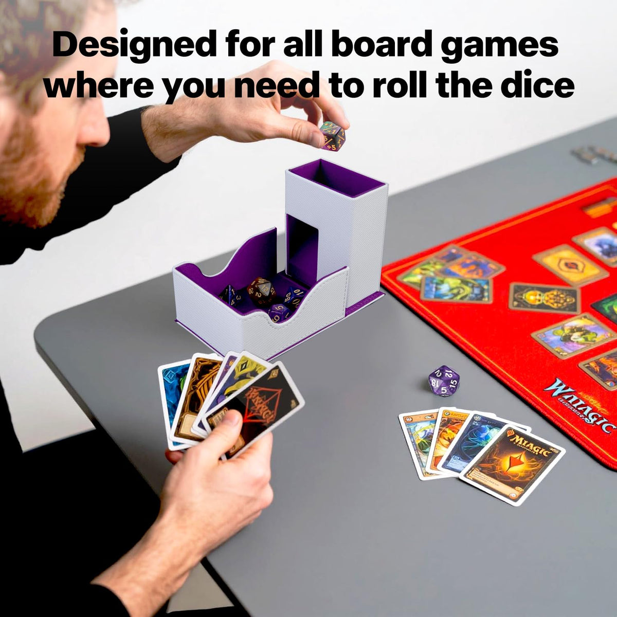 Dice Tower and Tray,Foldable Portable Dice Rolling Tower,Dice Roller Accessory,Classic Board