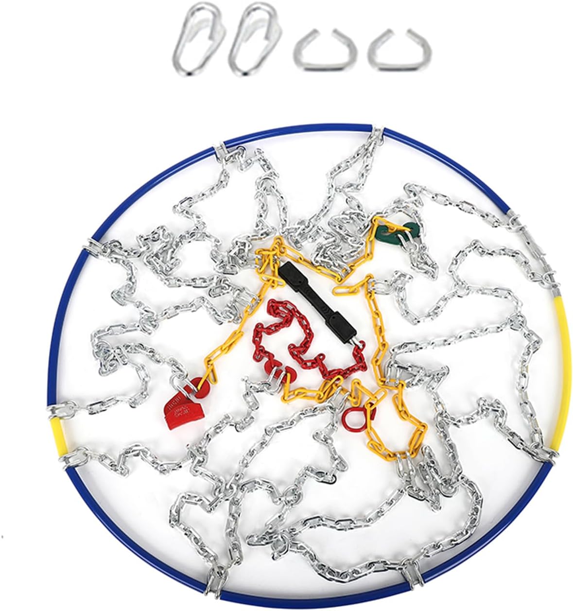 KN100 Snow Chains Quick Easy Installation,Tire Traction Chain for Car Pickup Trucks SUV,Adjustable Universal