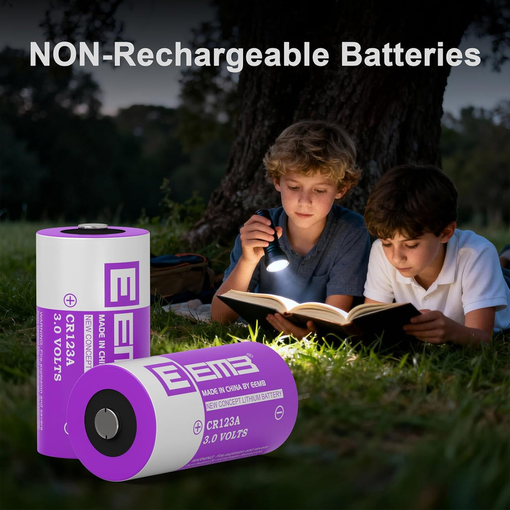 CR123A 3V 1700mAh Lithium Batteries Non-Rechargeable 4Pack