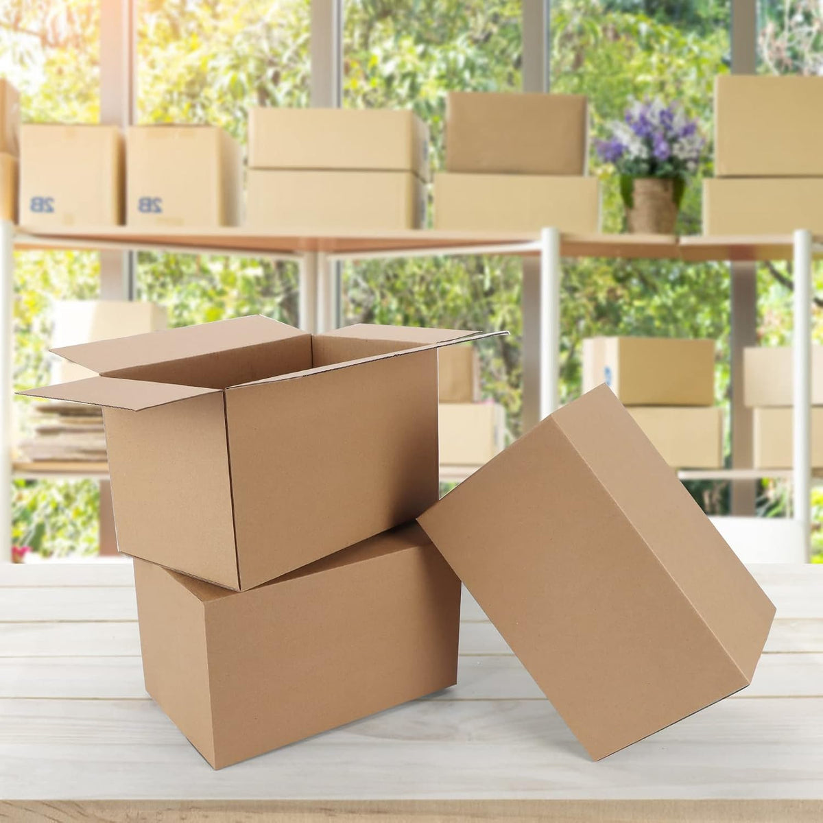 40 Packs 10x6x6 Shipping Boxes, Brown Mailing Boxes