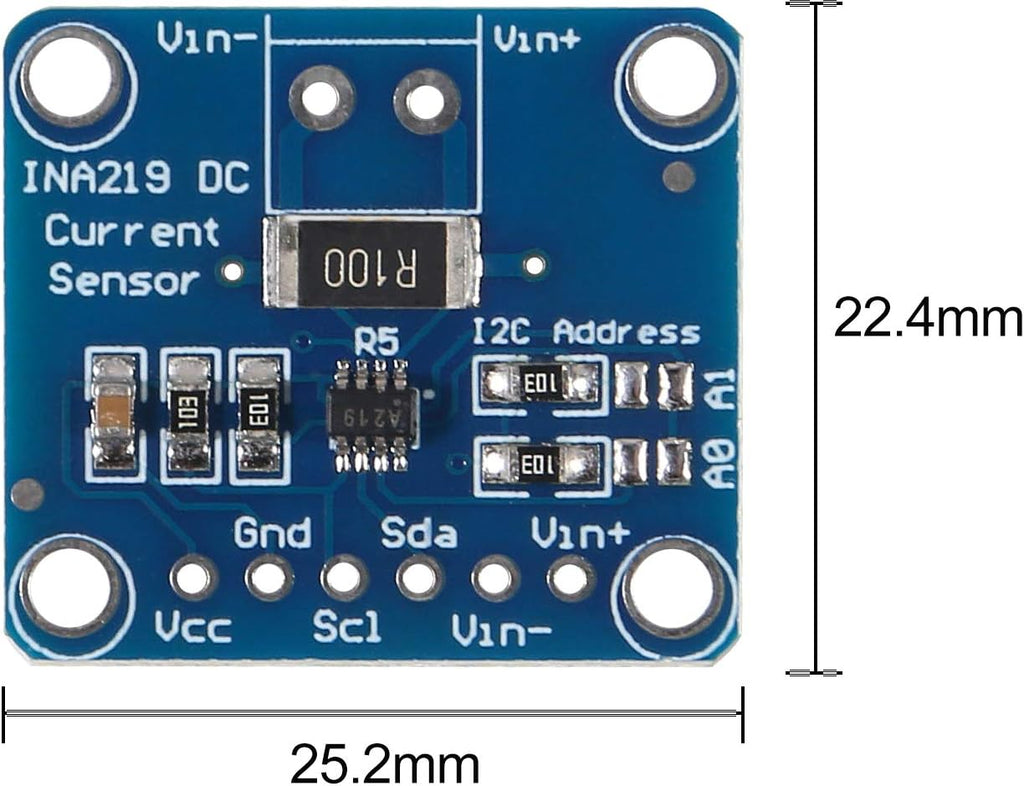 4Pcs INA219 I2C Bi-Directional DC Current Power Supply Sensor Breakout Board Module I2C IIC Interface