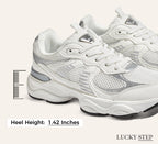 Women's Platform Chunky Fashion Sneakers, White, 8
