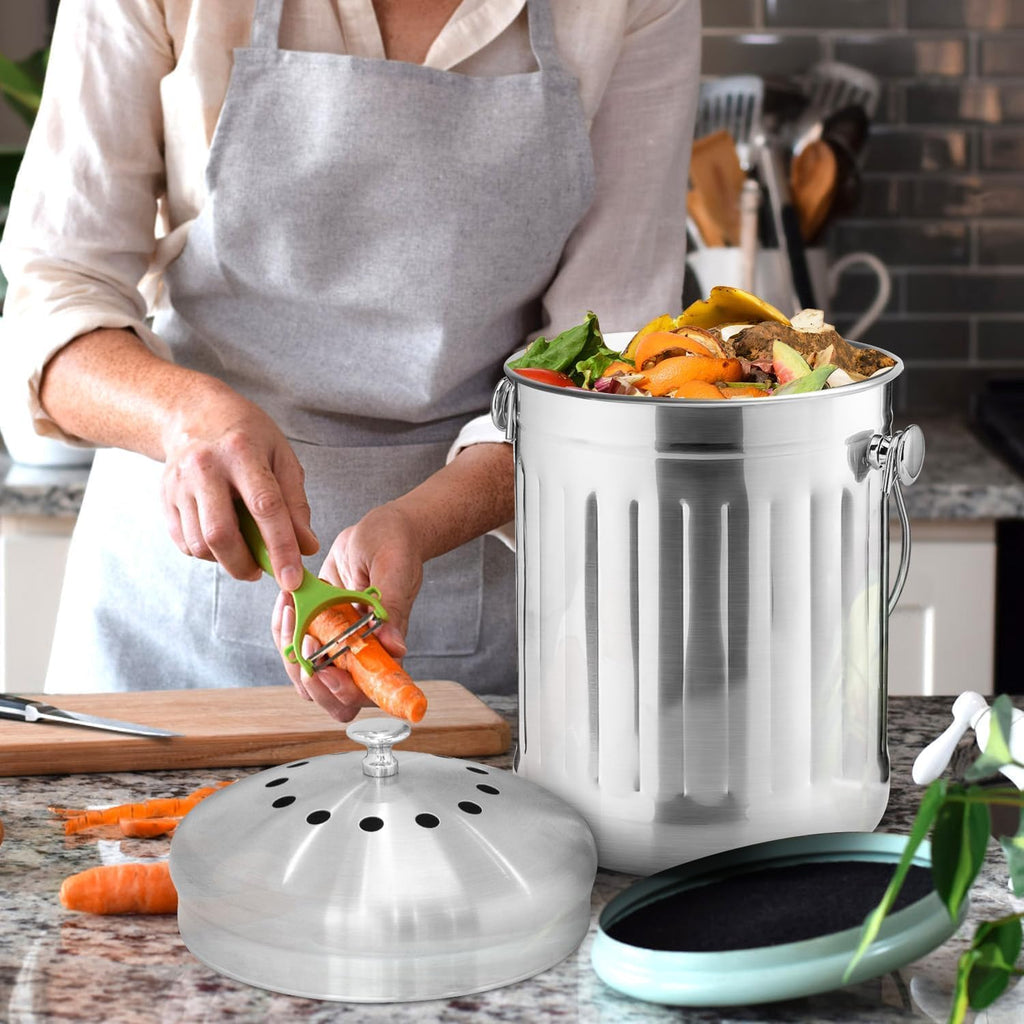 Compost Bin 1 Gallon - Countertop Compost Pail