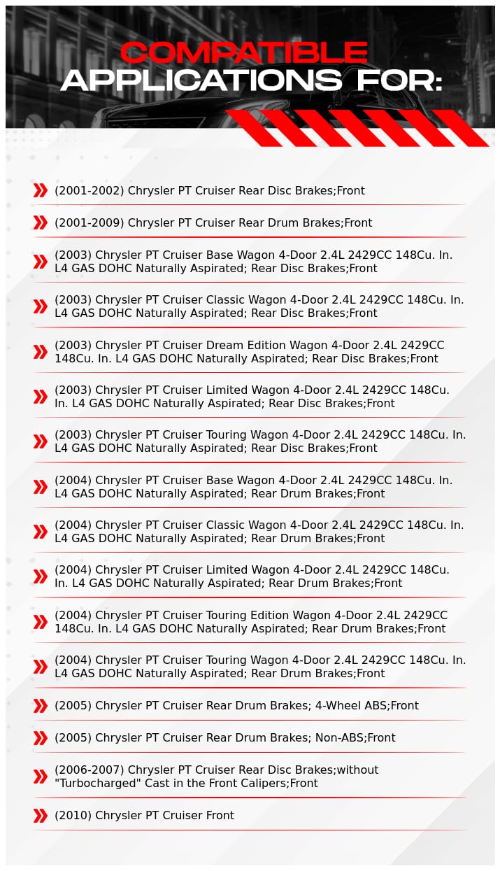 R1 Concepts Front Brake Kit Fits 2001-2010 Chrysler PT Cruiser