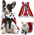 Pet Cloak King Dog Cape Robe Cute Halloween Christmas Cat Costume Queen Clothes Lux Fur Royal Cape Prince Princess