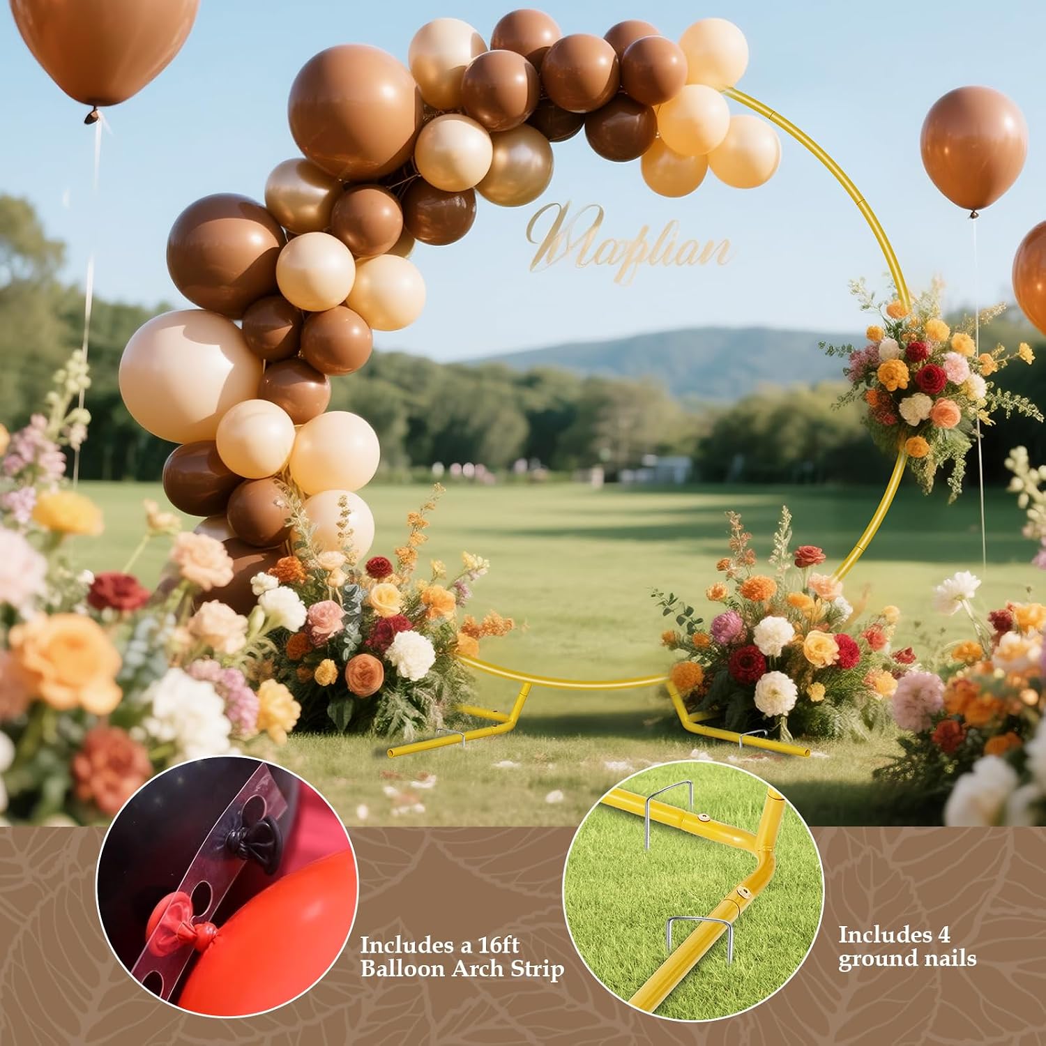 7.2FT Round Balloon Arch Stand for Party Decoration