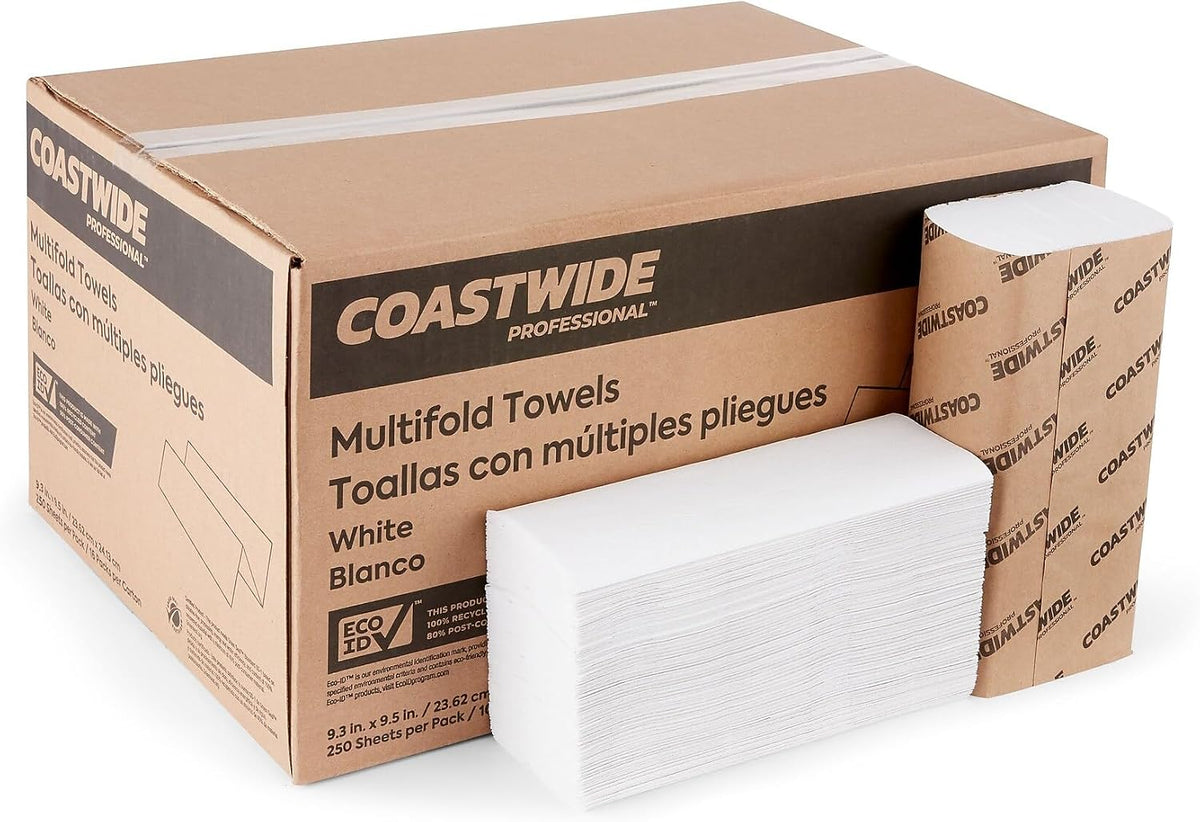 Professional Recycled Multifold Paper Towels, 16 Packs