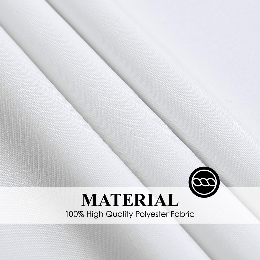 6 Pack White Round Tablecloths 120 Inch for Dining Tables