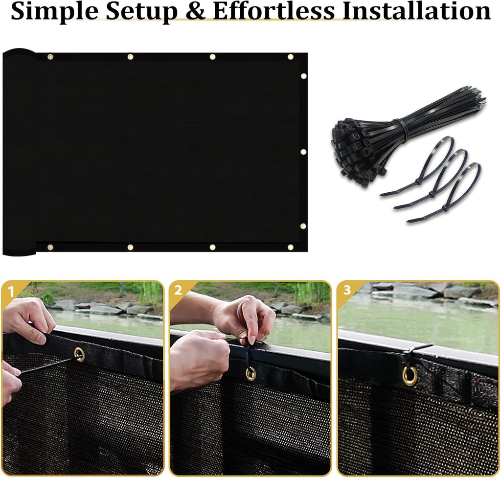4' X 50' Fence Privacy Screen Heavy Duty 170 GSM Fencing Mesh Shade Net Cover for Wall Garden Back Yard Outdoor Home