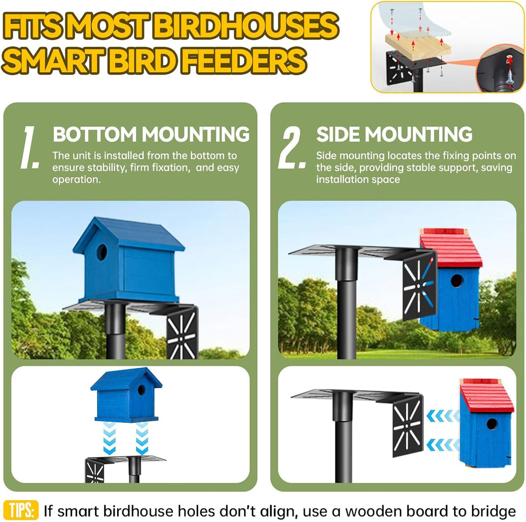 92-Inch Thickened Bird Feeder Pole with Squirrel Proof Design | 2-in-1 Bird house Bracket, Heavy Duty Bird House